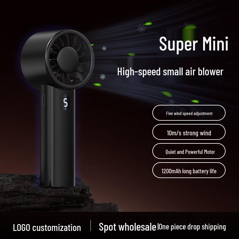 2026 High-Speed Mini Silent Handheld Fan: Portable Desktop Cooling Solution 50*40*136mm