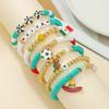 World Cup-themed explosive bracelet set, English alphabet beaded national flag alloy pendant jewelry
