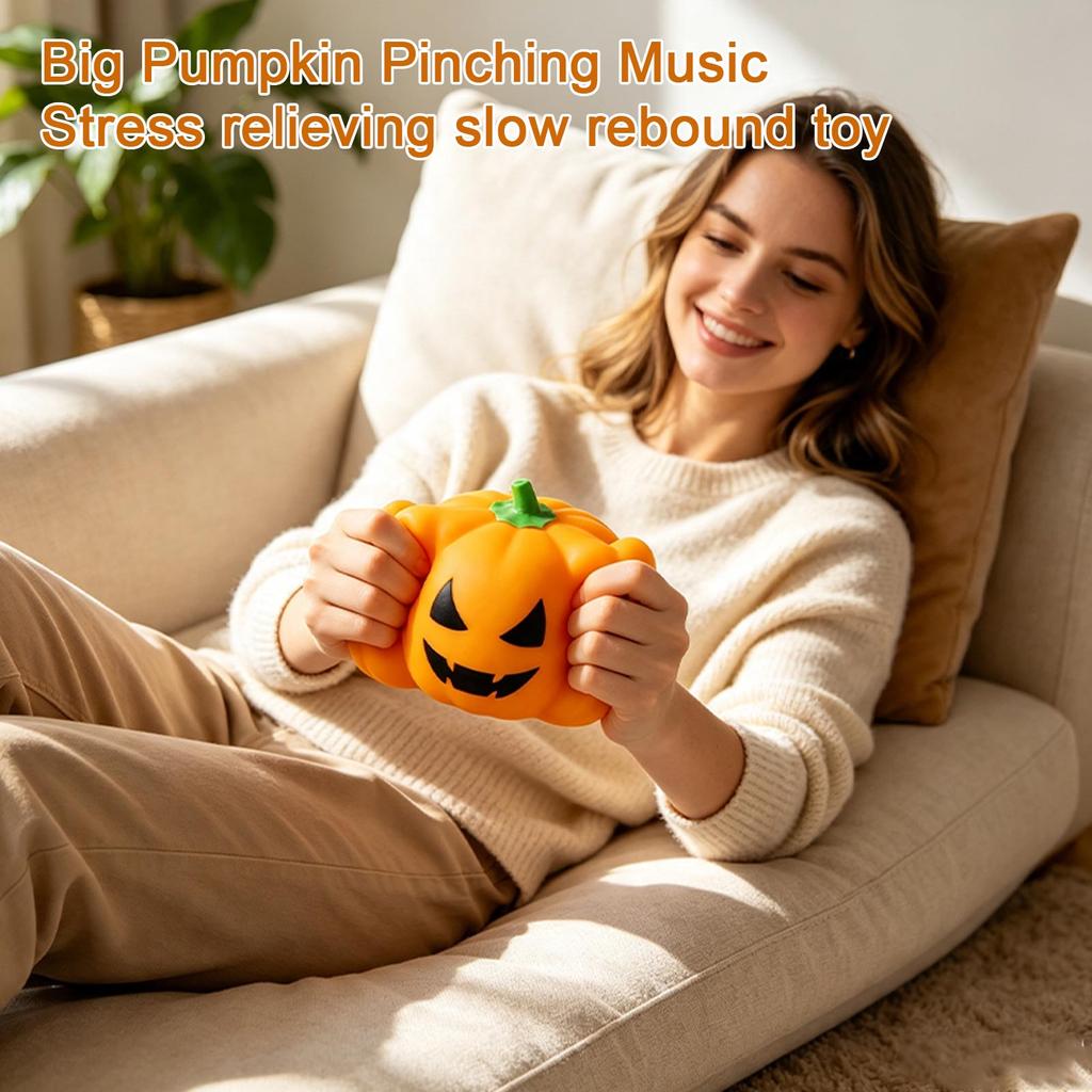 Large Pumpkin Toy Slow Stress Ball for and Home Decor