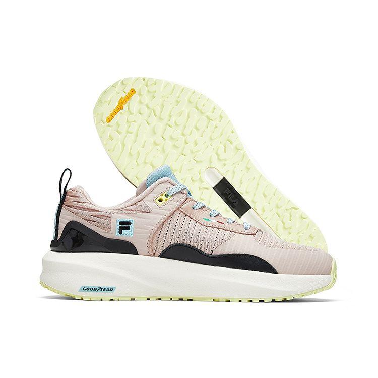 FILA Athletics Energy Runner Comfortable Sports Fabric Synthetic Leather Low Top Running Shoes Women sneaker Rose-Smoke A12W012202FRS