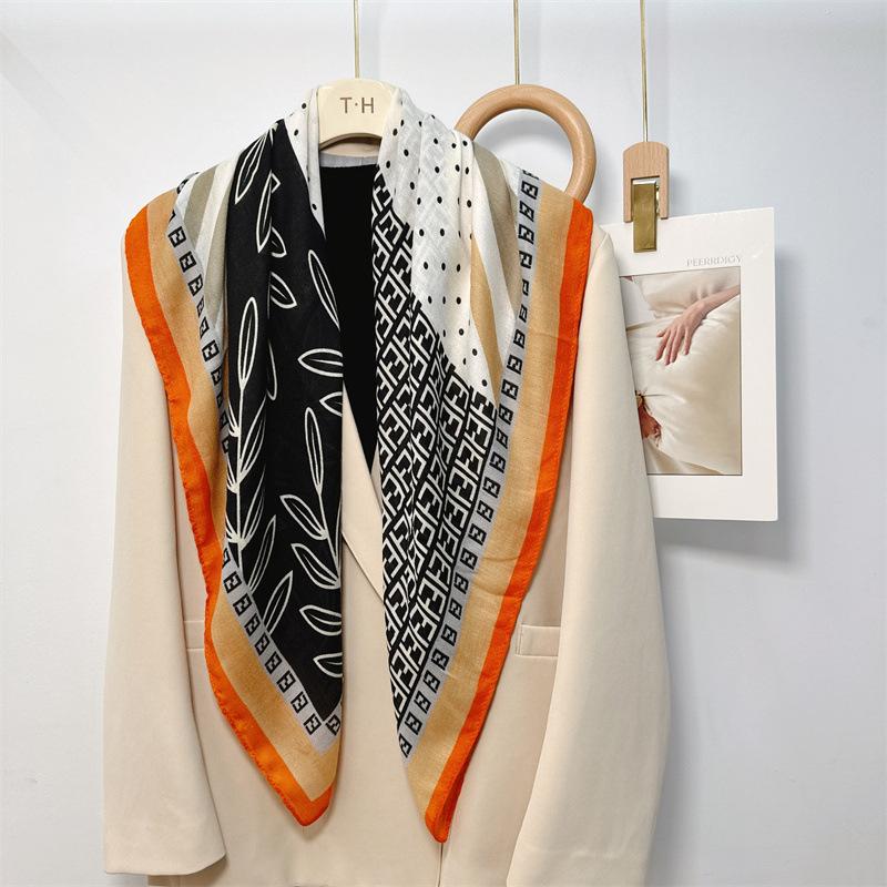 Vintage Versatile Women S 90cm Large Square Scarf Sun Protection Shawl