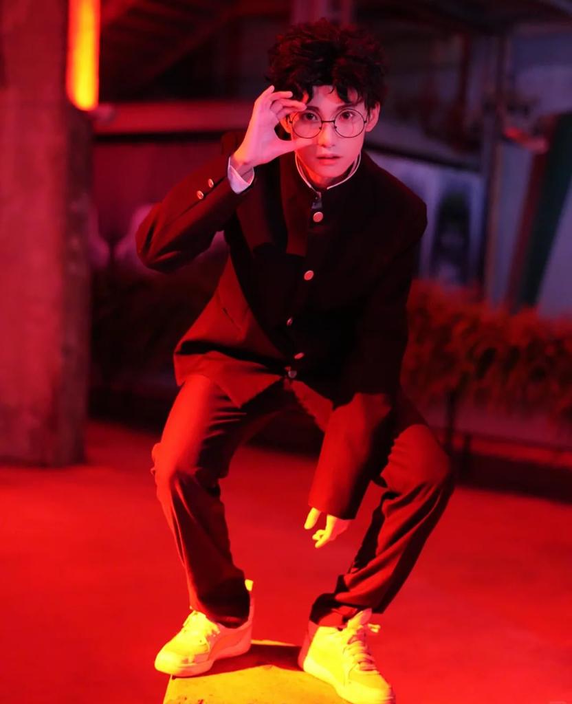 Takakura Ken Cosplay Costume with Anime DAN DA DAN Cosplay Full Set for Uniform Perfect for Photo Costume Events [CR ROLECOS] Wig, Adults, Set,