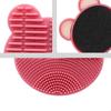 Makeup Brush Cleaner Washing Brush Pad Cleaning Mat Cosmetic Brush Cleaner Tool Scrubber Box