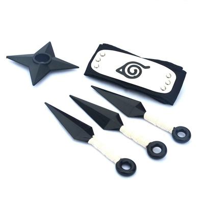 Anime Cartoon Kunai Set Shuriken Headband Cartoon Anime Cosplay Plastic Props Ninja Weapon Gifts