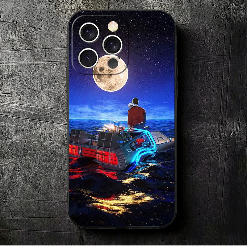 

Back To The Future Soft Phone Case for iPhone 16 16E 17 Air 15 Pro Max 14 Plus 13 Mini 11 12 7 Black Cover Back Shell iPhone 13 Pro Max