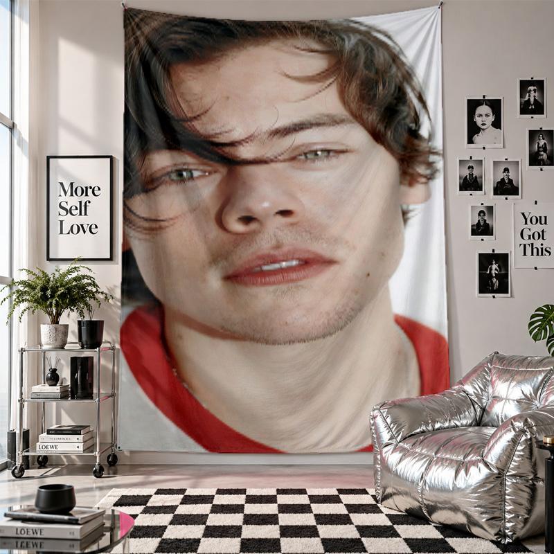 Wall TapestryHarry Styles Art Hanging Cloth Decorative Background Cover for Room Decoration