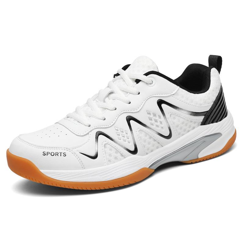 

Professional Leather Sports Shoes for Men and Women: Plus Size Badminton, Table Tennis, and Tennis Training Shoes 38