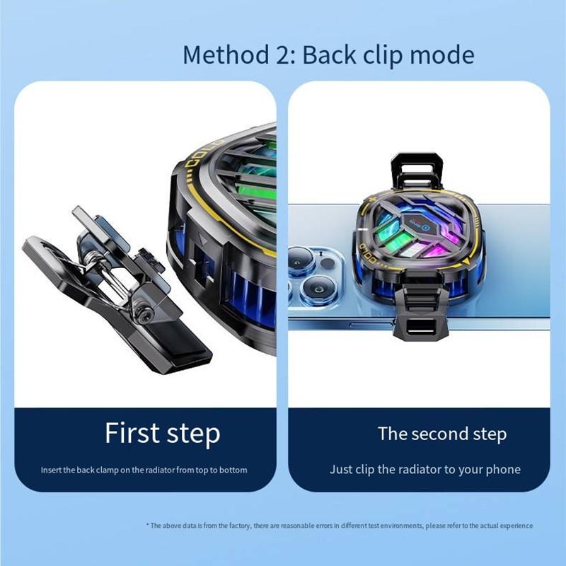 2-in-1 Magnetic Mobile Radiator Cooling Fan for iPhone IPAD Samsung Huawei Mobile Phone Tablet Computer General Game Cooling