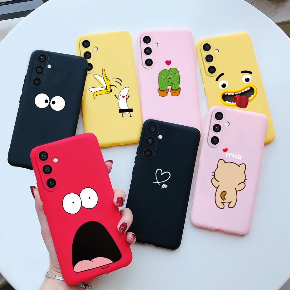 For Samsung Galaxy S23 FE 5G Matte Phone Case Cute Cat Cartoon Soft Silicone Back Cover For Samsung S23 FE S23FE S 23 FE 5G Case