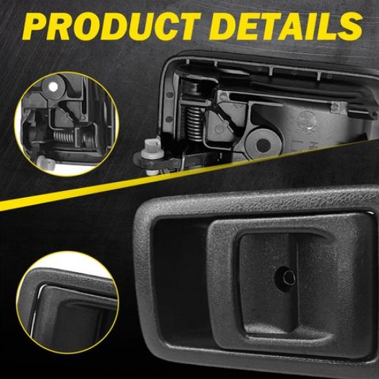 Pair LH & RH Interior Handle Door Brown for 01-04 Tacoma/96-02 4Runner Black