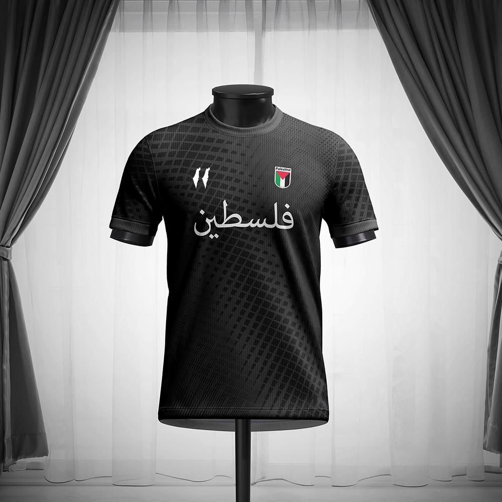 Magliette da Calcio Palestina Moda Estiva Manica Corta Bandiera Palestinese Stampa 3D T-shirt Casual Girocollo Ampia da Uomo L