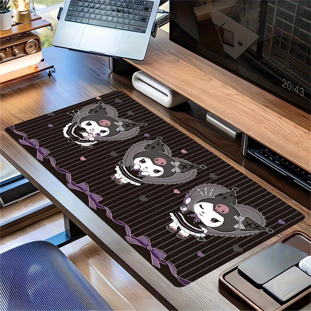 Kuromi Themed XXL Mouse Pad - Non-slip Rubber Desk Mat for Gaming and Office Use, Multi-Function Keyboard and Mouse Pad, Ideal Gift for Chri