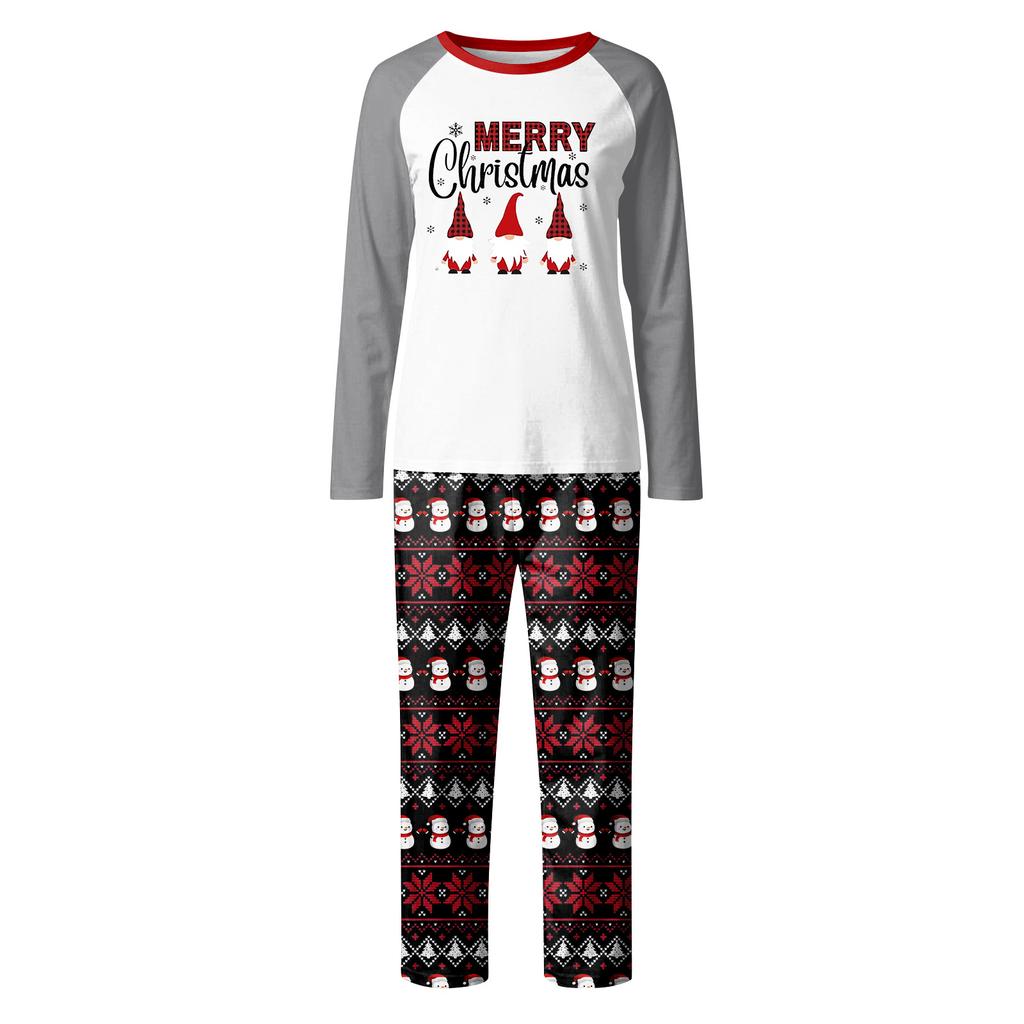 Familienpassende Drucksets Pyjamas Loungewear Outfits Familienpassendes Langarm-Oberteil+Hose Set