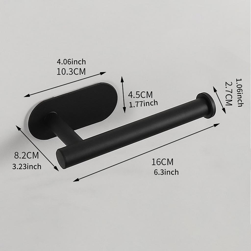 Kitchen Tissue Holder Stainless Steel Toilet Paper Roll Holder No Punching Toilet Wall Hanging Toilet Bathroom Tissue Rod