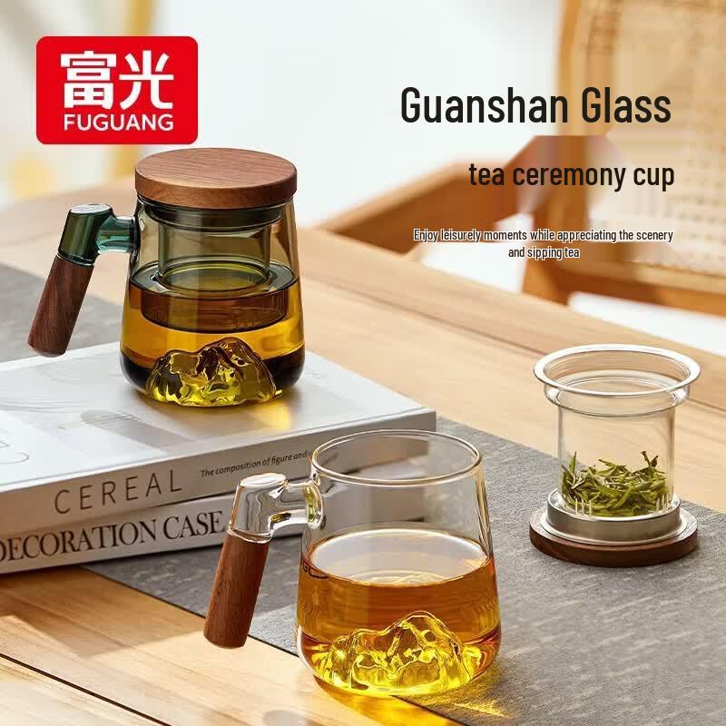 FUGUANG High Borosilicate Tea Infuser Glass Cup