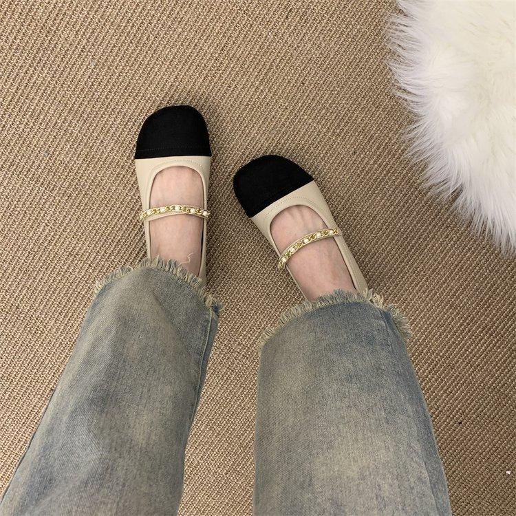 Flat single shoes women's spring and autumn Doudou shoes 2025 new versatile fairy style French gentle with skirt Mary Jane shoes