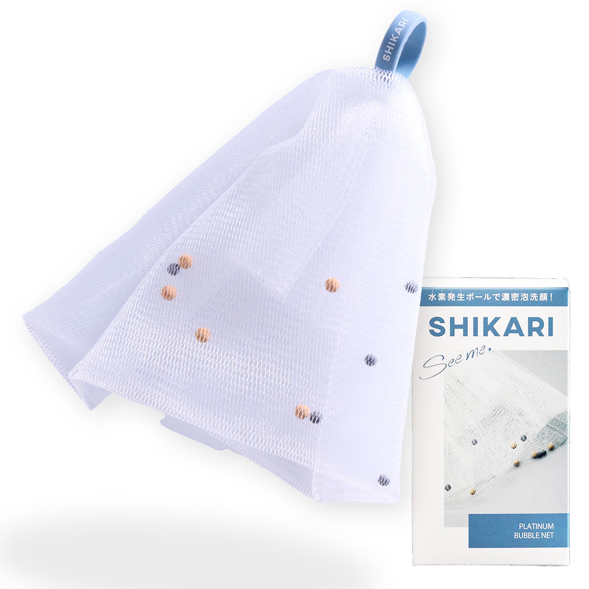 

SHIKARI Platinum Bubble Net Facial Cleansing Foaming 100mm x 55mm Dense Pore Solid Foam Facial For Facial For Net, Net, [Facial Cleansing, Foam, Care, синий