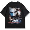 Gothic Rock Marilyn Manson Fan T-Shirts Vintage Death Hype T-Shirts Herren Damen Oversize Y2k 90er Reine Baumwolle Streetwear Kleidung Oberteile