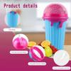 Silicone Slushy Cup Ice Cream Shape Smoothies Making Cup Homemade Squeeze Cup  Milkshake