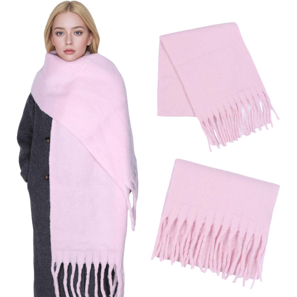 Winter Cashmere Scarf For Women Men Thick Solid Scarves Pashmina Blanket Wraps Soft Neck Warm Bufanda Shawls Long Poncho Echarpe