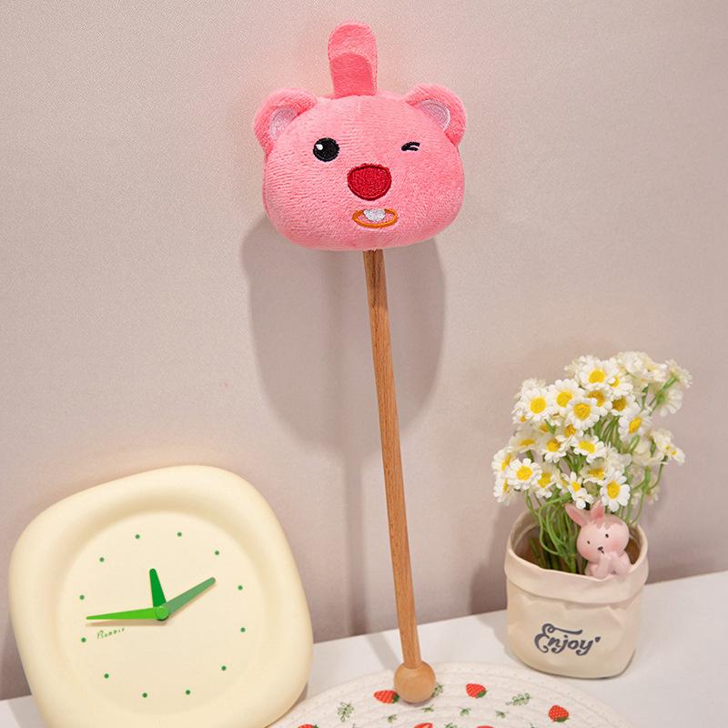 Big Mouth Animal Plush Toy Stick Cute Practical Girl Pendant Hammer Stick Doll