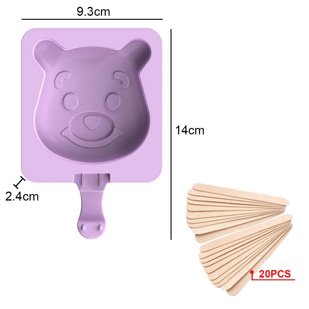 Silicone Ice Cream Mold Popsicle Molds with Lid DIY Homemade Ice Lolly Mold Ice Cream Popsicle Ice Pop Maker Mould
