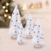Plastic Mini White Christmas Tree with Colorful Bells Artificial Xmas Pine Tree  Party Favors