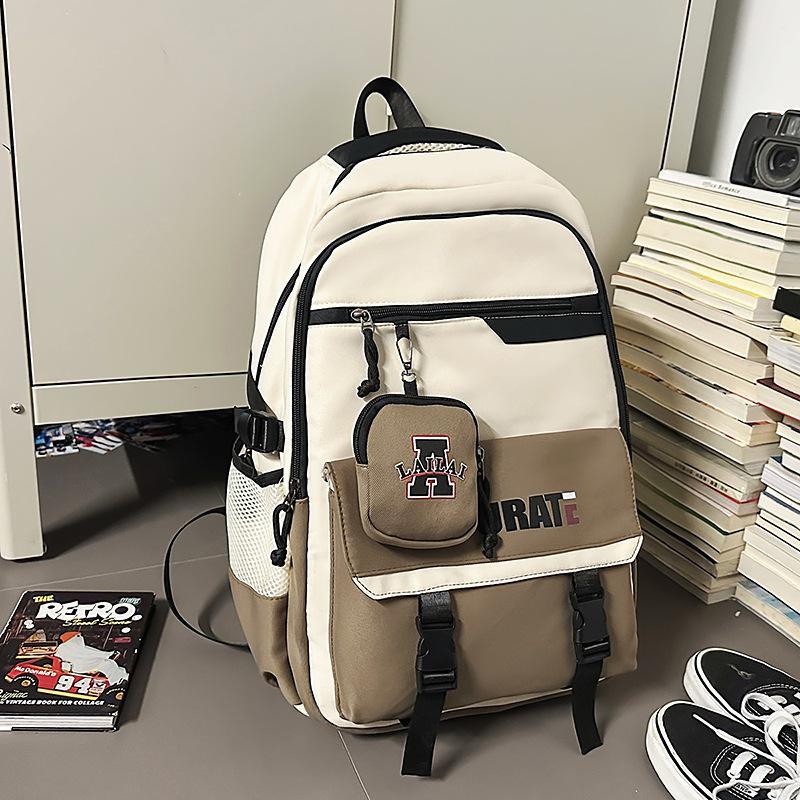 

Стиль колледжа повседневный простой защита позвоночника большая вместимость ученики средней школы студенты колледжа мальчики школьная сумка рюкзак тренд мужской рюкзак хаки