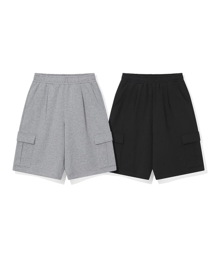 BEENTRILL Standard Hashtag Cargo Bermuda Sweatpants (Black)