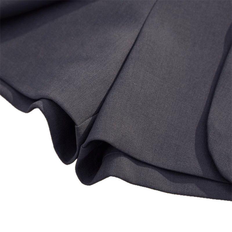Women's Gray High-Waist A-line Wide Leg Skirt Shorts - Spring/Summer 2025 Collection