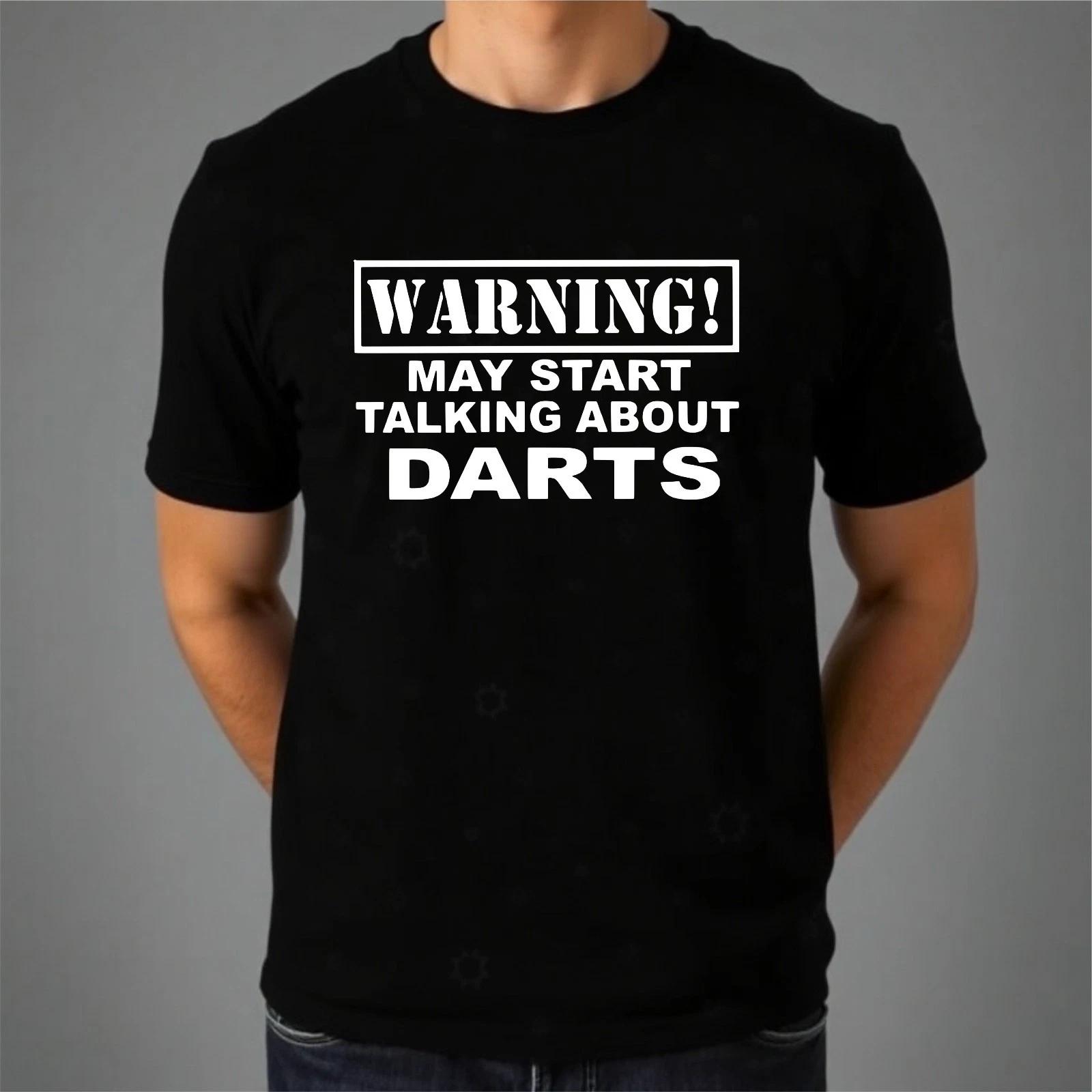 

Warning May Start Talking About Darts T-Shirt, Funny Hobby Graphic Tee Men Women XL