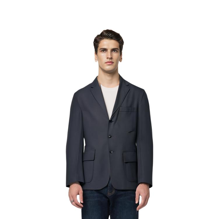 Uniqlo X Jil Sander Collaboration Wool Blend Solid Suit Men suit Dark-Gray 440443-08