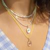 Dopamine Stainless Steel Zodiac Necklace with Zircon Pendant