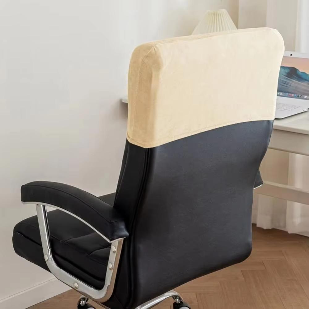 Dust-proof Chair Backrest Protector Velvet Elastic Chair Back Cover Office Chair