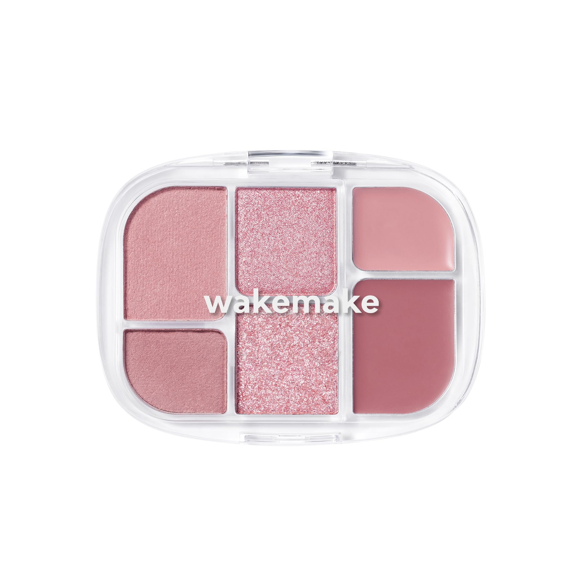 

wakemake Soft Sheer 02 Ледачий та Натуральний Популярна корейська палетка тіней для повік Мульти-палетка Рожева, Набір з 6 предметів, Тіні для повік, Рум яна, Хайлайтер, Фініш,