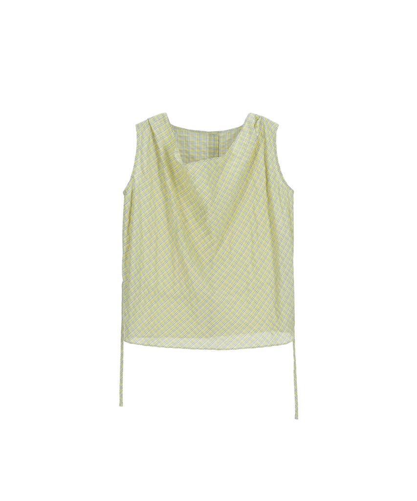 Meibeoyu Atly Check Blouse _ Yellow