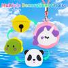 Silicone Kids Necklace with 4 Pack Cartoon Cap Necklace Holder Soft Protective Cover for AirTag