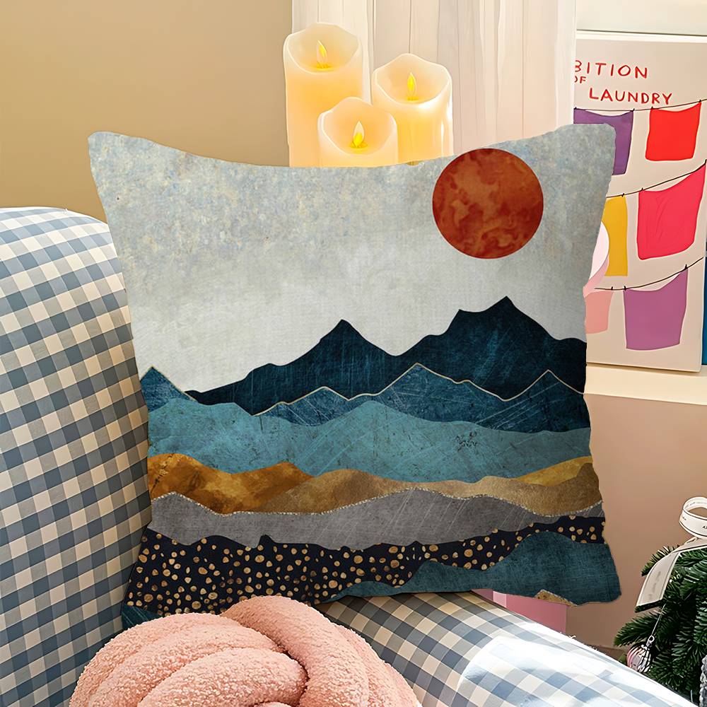 Nordic Abstract Geometric Mountain Pillow Cover Sofa Cushion Cover Home Room Decoration Children Gift