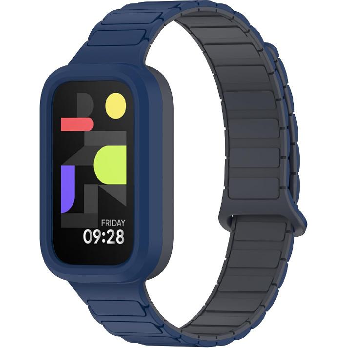2 Pack Bands Compatible with Xiaomi Smart Band 9 Active Band for Men and Women,Adjuseable Magnetic Sport Silicone Replacement Strap for Xiaomi Smart