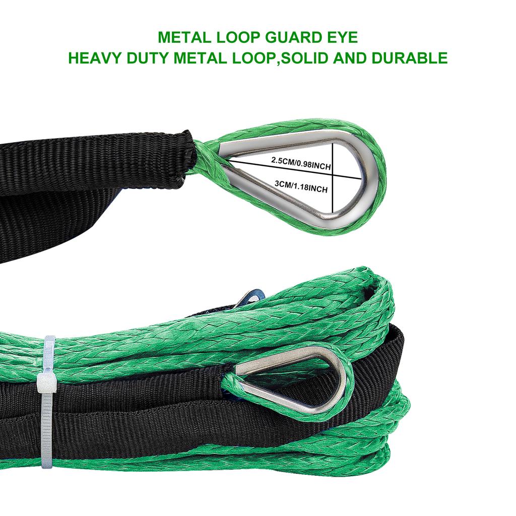 15m /6mm Towing Winch Cable Rope String Line Synthetic Fiber 5500lbs/7000lbs/7700lbs For Jeep ATV UTV SUV 4X4 4WD Car Produts