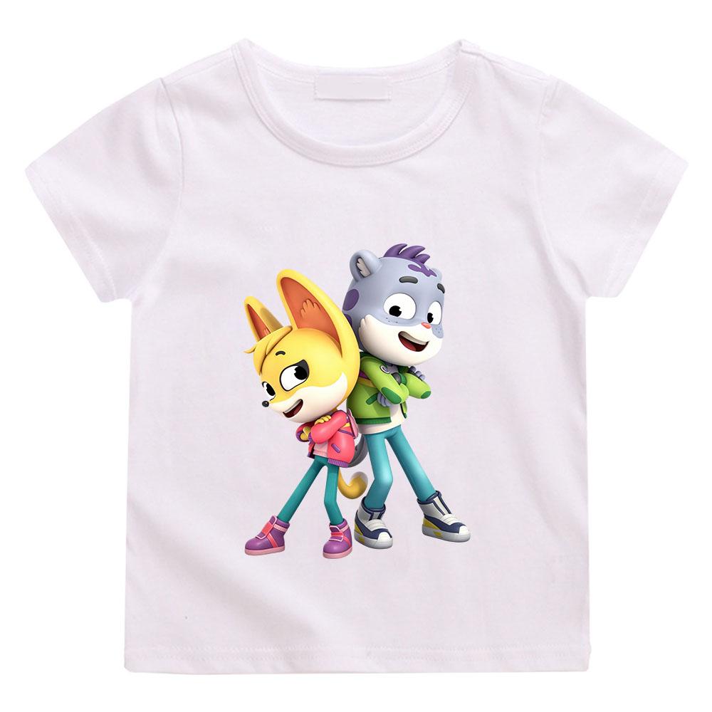 The Creature Cases Cartoon Print Children's T-shirts Cotton Short Sleeve Cute Boys Girls Tees Casual Crew Neck Tops for Summer