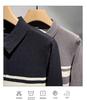 Men's Korean Color Block Striped Knit Polo Sweater - Trendy Autumn/Winter Fashion