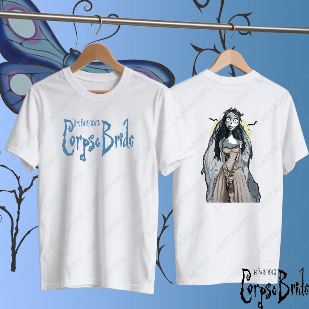 Corpse Bride Vintage Film Bedrucktes T-Shirt Herren Damen Mode Baumwolle Kurzarm T-Shirt Klassisches O-Ausschnitt Kleidung Tees Tops