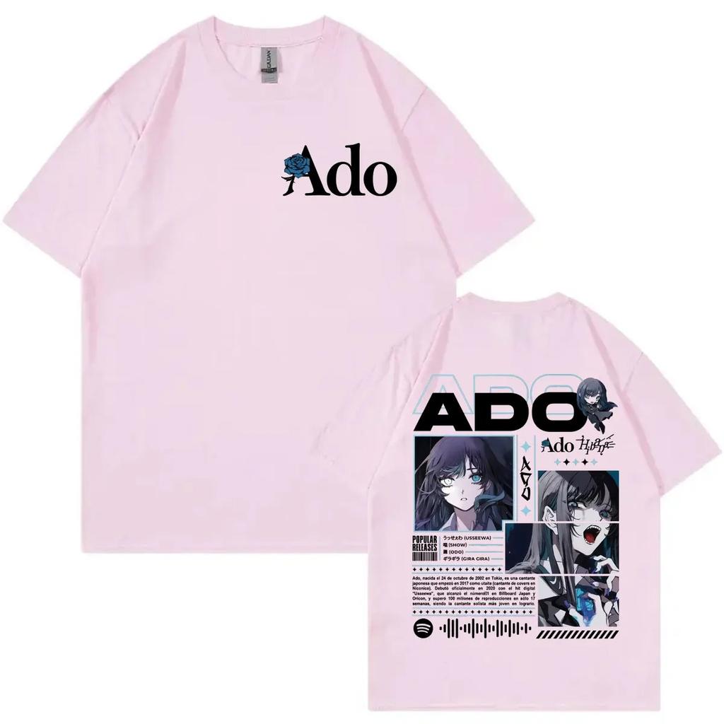 Japanese Singer Ado Hibana World Tour Graphic Tees Fashion Vintage Short Sleeve Tshirts Men Women Casual Loose Cotton Tshirt