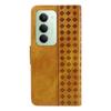 For Xiaomi Redmi 15 4G (EU) (171mm) Leather Case Wallet Stand Grids Imprinted Phone Cover with Strap