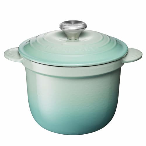 Le Creuset Cast Iron Enamel Pot, Cocotte Every 18cm, Cool Mint, EOS Saucepan 14cm, Meringue, Set of 2, Gas and Induction Compatible [Official Japanese
