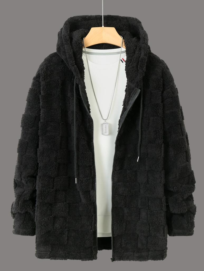Men's Winter Thick Hooded Zip-Up Sweatshirt – Trendy Casual Jacket for Couples