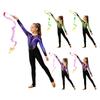 Dětský Dívčí Trikot na Stirrup Dance s kamínky Kontrastní Potisk Bodysuit Kulatý Výstřih Dlouhý Rukáv pro Gymnastiku Stage Show