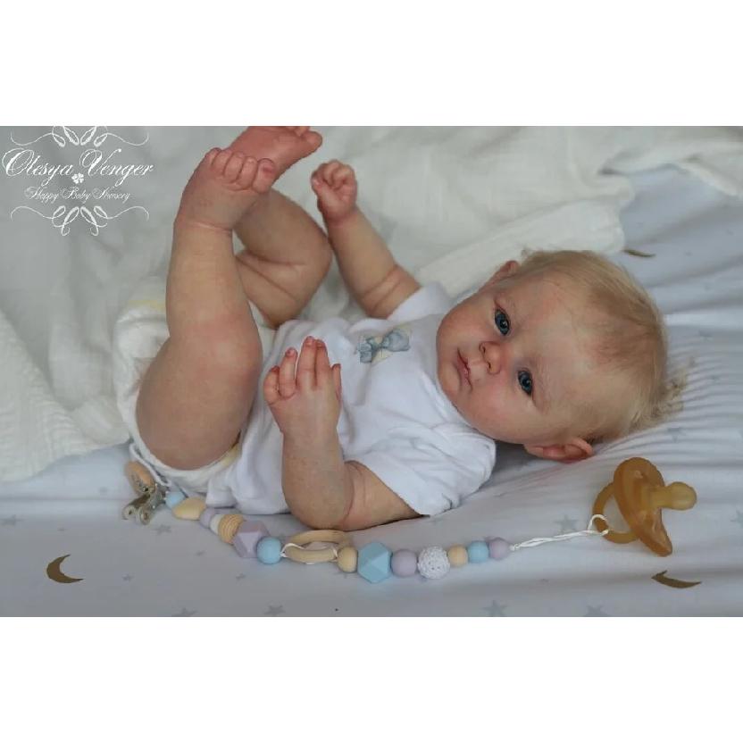 NPK 22inches reborn doll kit Archie popular lifelike real soft touch fresh color