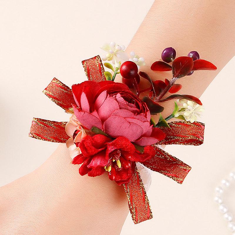 Mori Style Bridesmaid Wrist Corsage - Korean Wedding Aesthetic